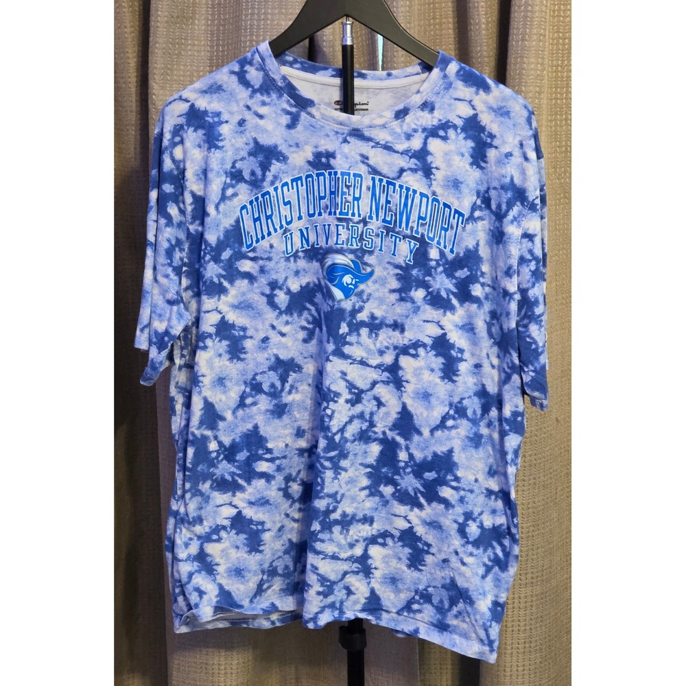 Champion Christopher Newport University Graphic Tie Dye T-Shirt Men's Size XL